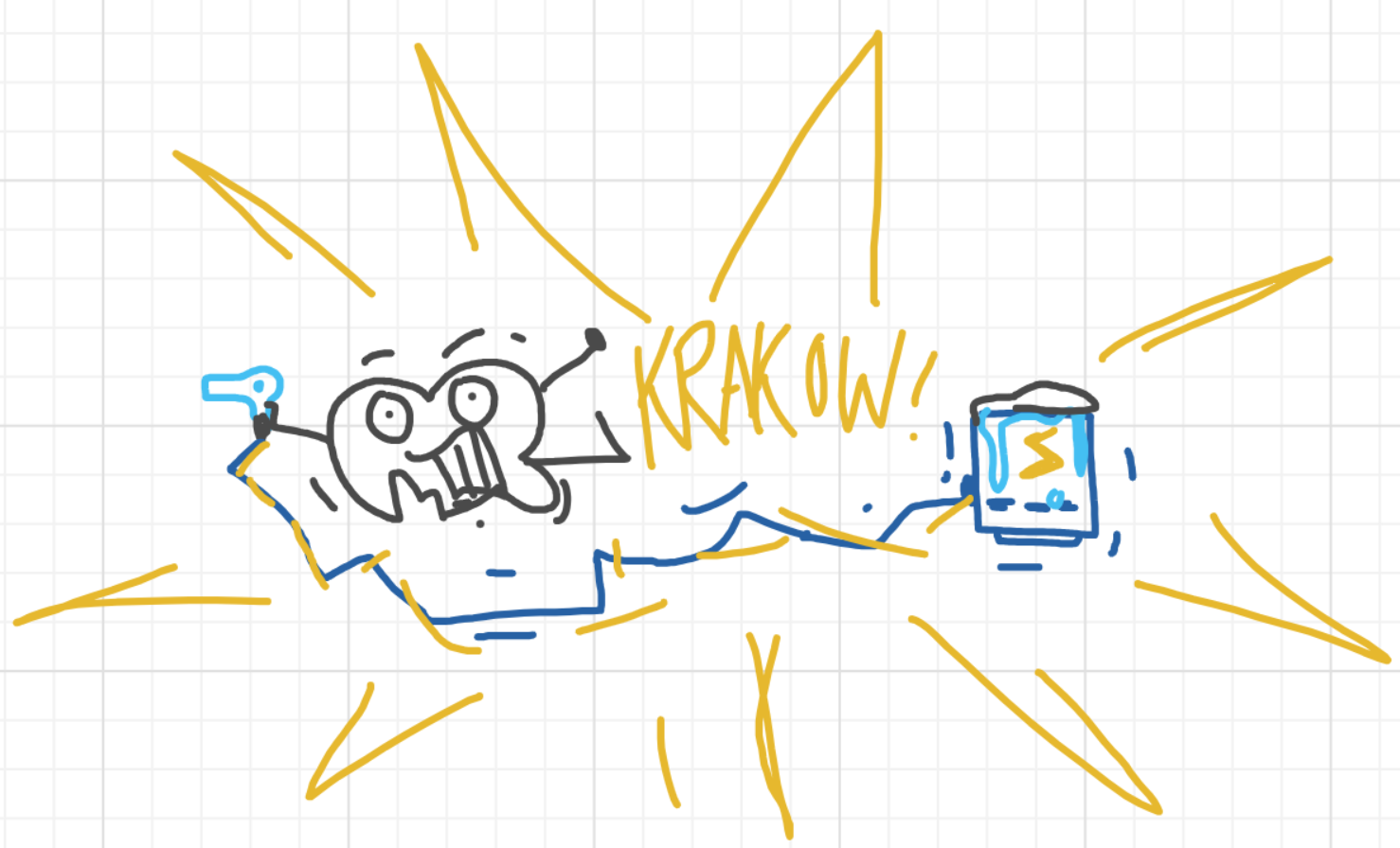 A panel from I've Been Everywhere, Man, episode nine of the Board Boards object show by Furretwalk/WalkingFurret.